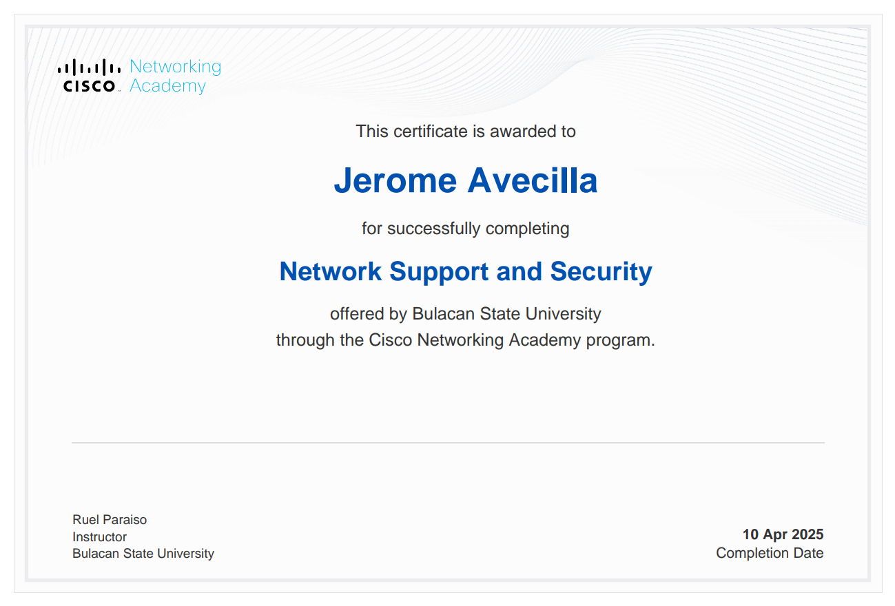 Network Support and Security