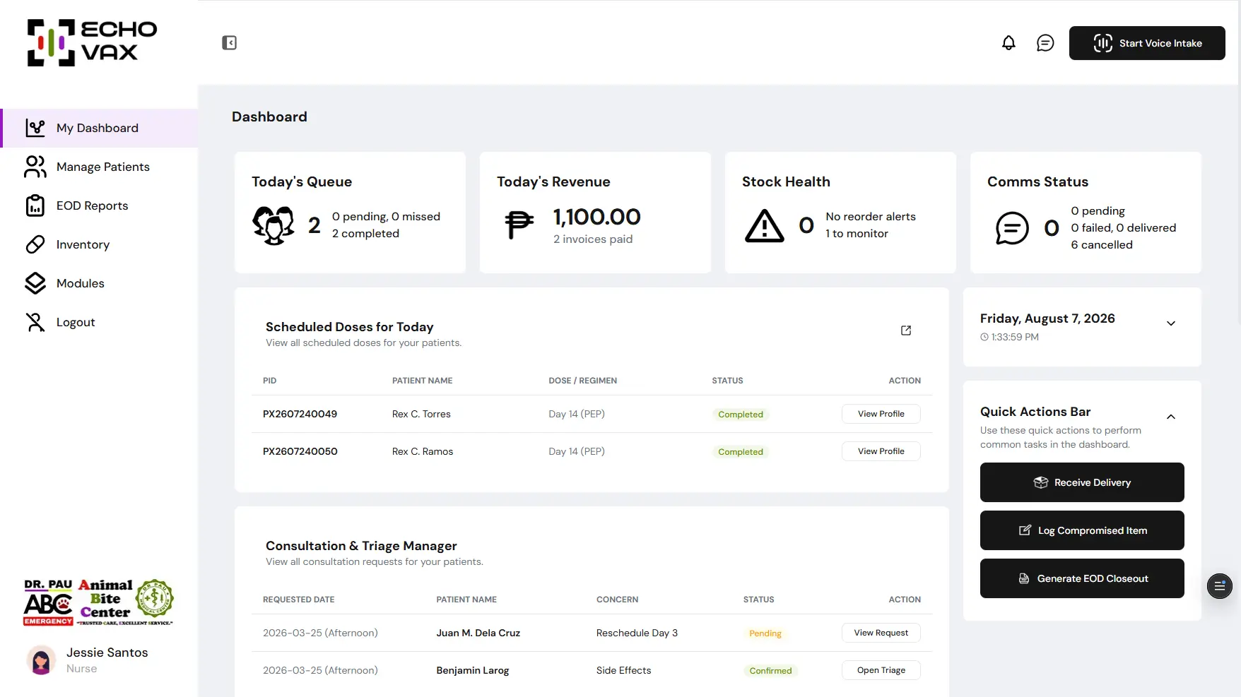 Staff Dashboard